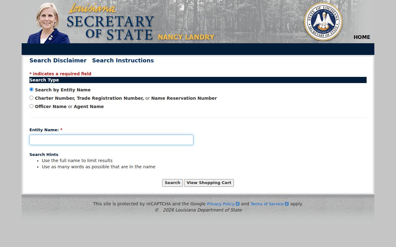 Houma resident lookup Louisiana business search modes