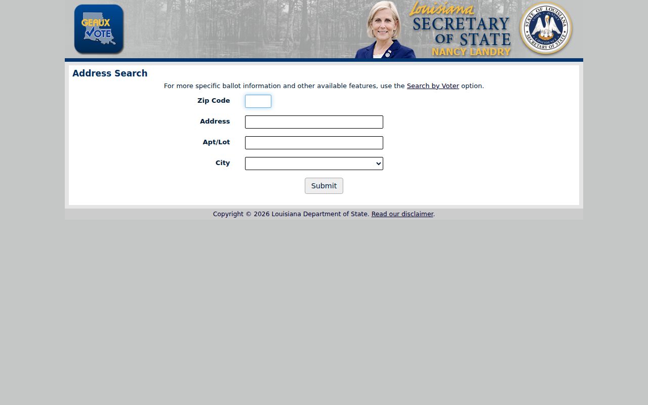 Houma resident lookup voter address form